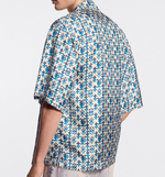 Louis Vuitton, Monogram Printed Silk Short-Sleeved Shirt