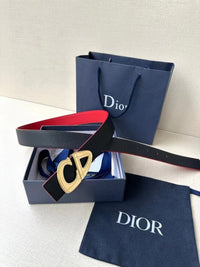 Expensive Love Reversible Belt with 'CD' Buckle