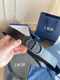 Expensive Love Oblique Embossed Reversible Belt