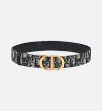 Expensive Love Oblique Belt with 'CD' Buckle