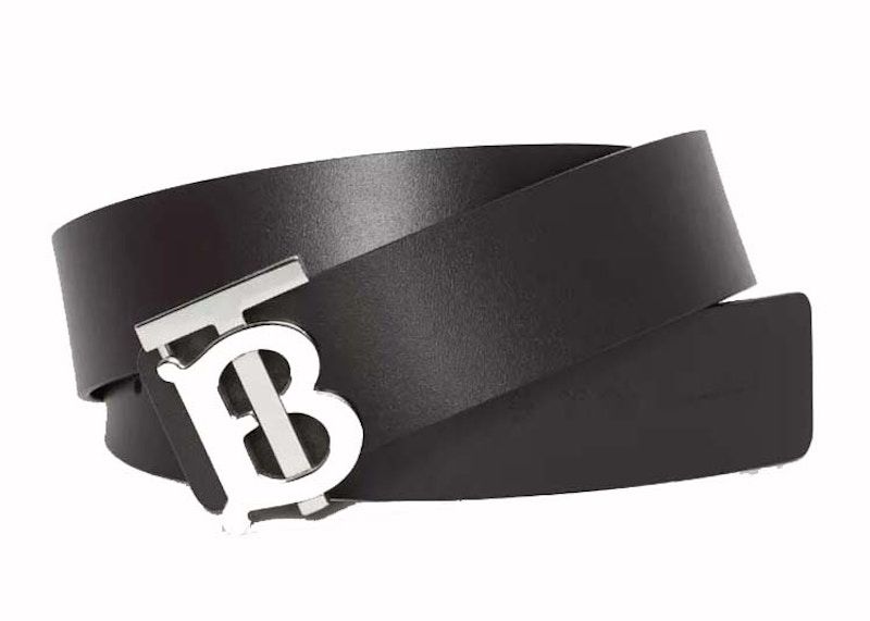 TB Monogram Leather Belt.