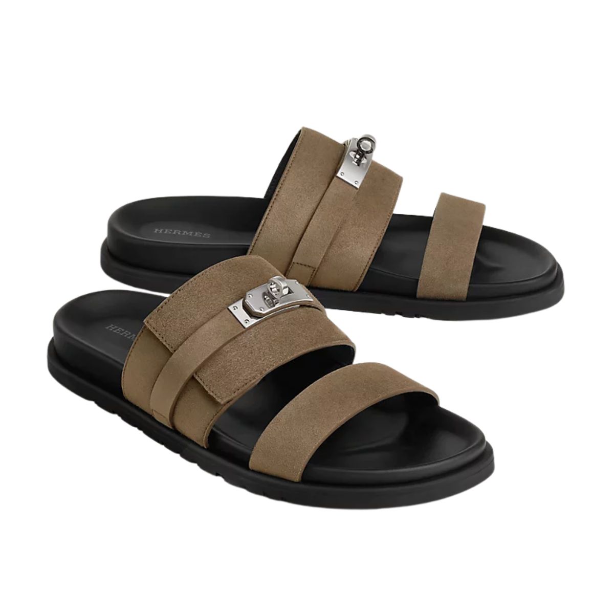 Chypre Suede Sandals in Beige