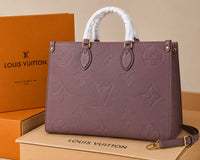 Luxury Embossed Monogram Tote Bag – Mauve