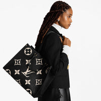 Luxury Monogram Tote Bag – Black