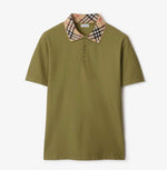 Burberry Check-Collar Cotton Polo Shirt