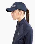EA7 Logo cap in breathable cotton with curved visor Caps U