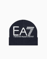 EA7 Cuffed beanie with jacquard logo Mountain Visibility