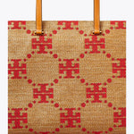 Tory Burch T Monogram Woven Tote Natural